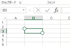 Duet エクセルでセルをタップしたところ