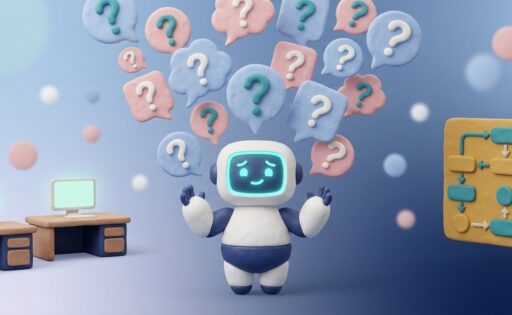 社長に質問が集中し、他の席が空いている様子のイラスト
